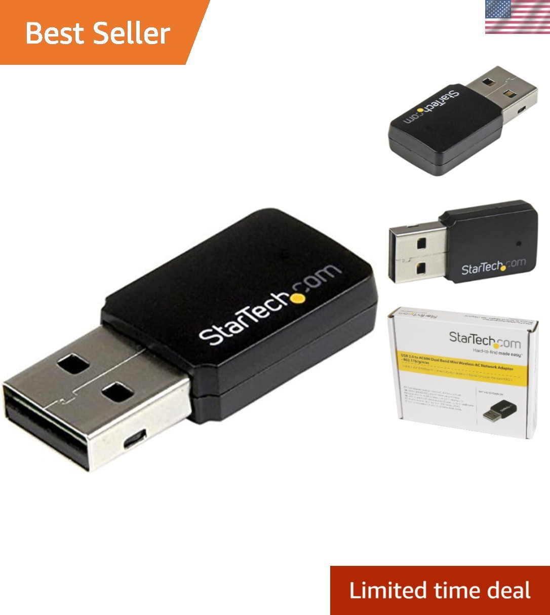 StarTech USB 2.0 AC600 Mini Dual Wireless-AC Network Adapter