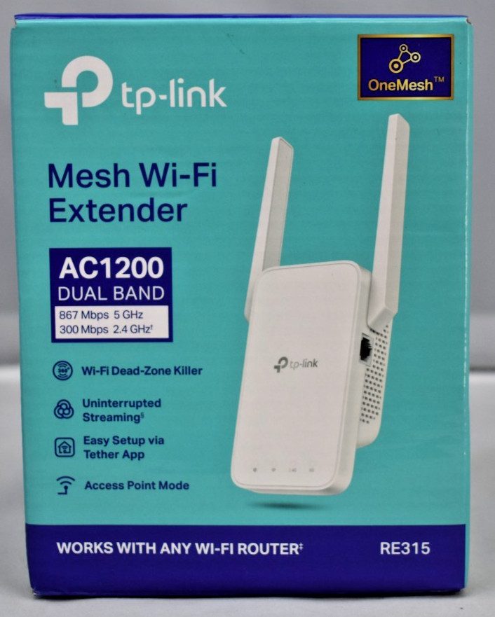 TP-Link RE315 AC1200 Dual Band Mesh Wi-Fi Range Extender OneMesh