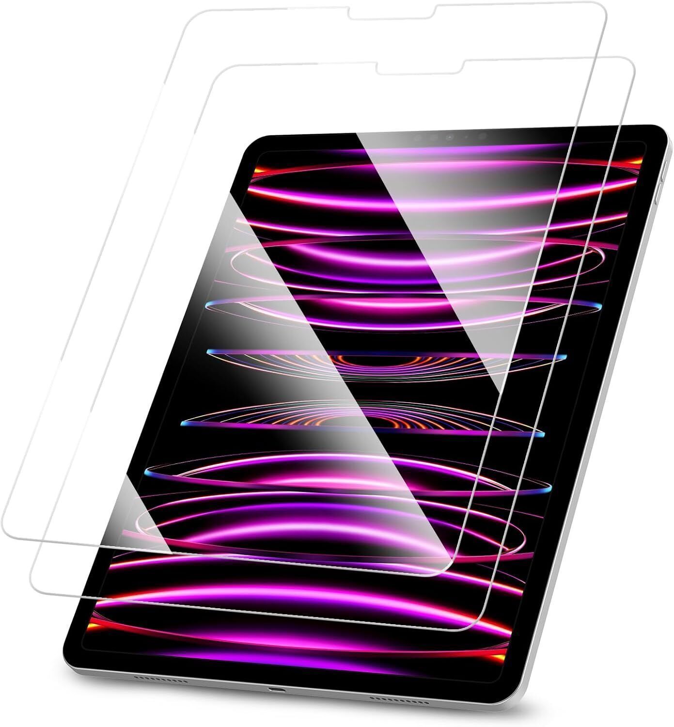 2-Pack Tempered Glass Screen Protector for iPad Pro 12.9-inch (6th 5th 4th 3rd)