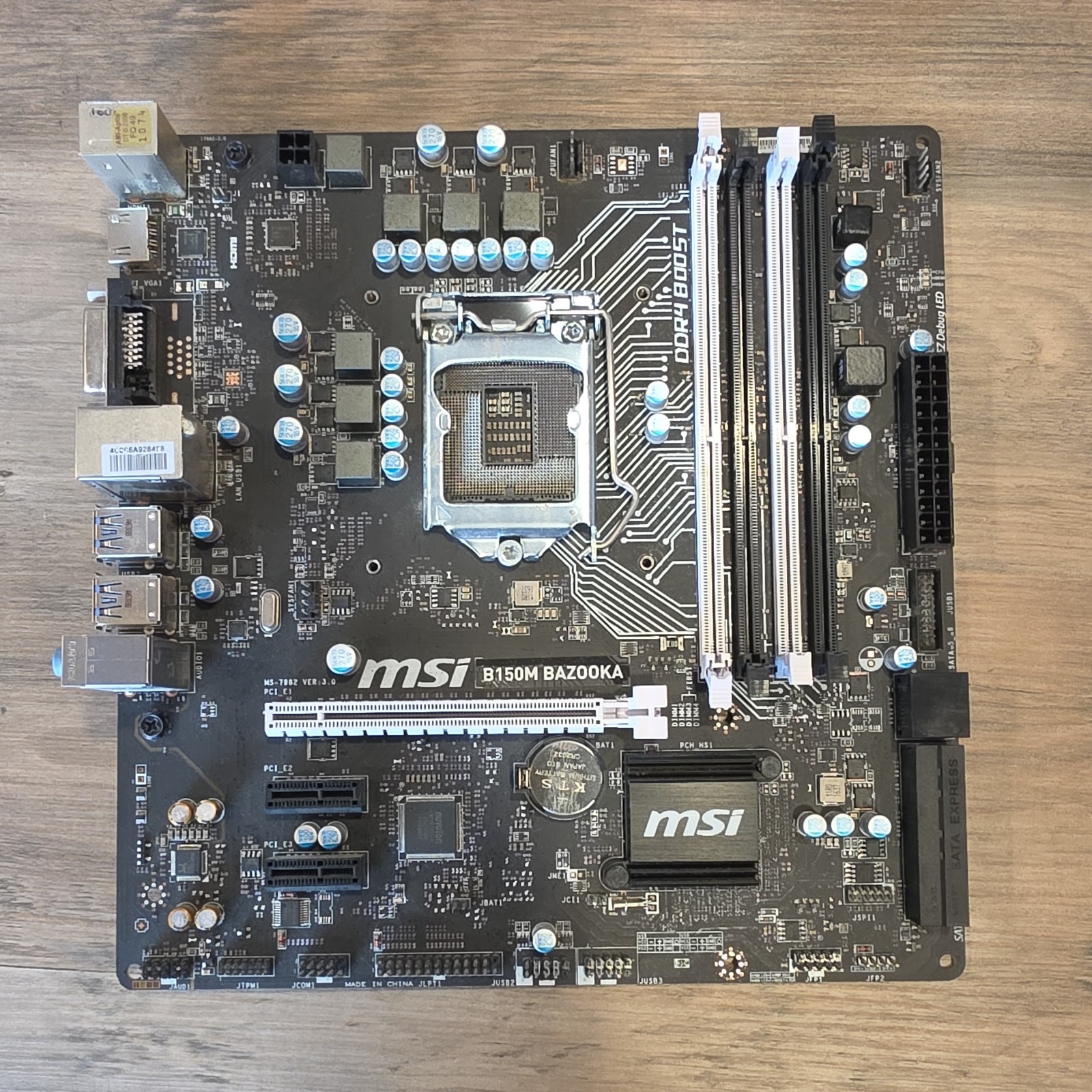 MSI B150M BAZOOKA MicroATX Intel LGA1151 DDR4 4-DIMM Gaming HDMI/DVI