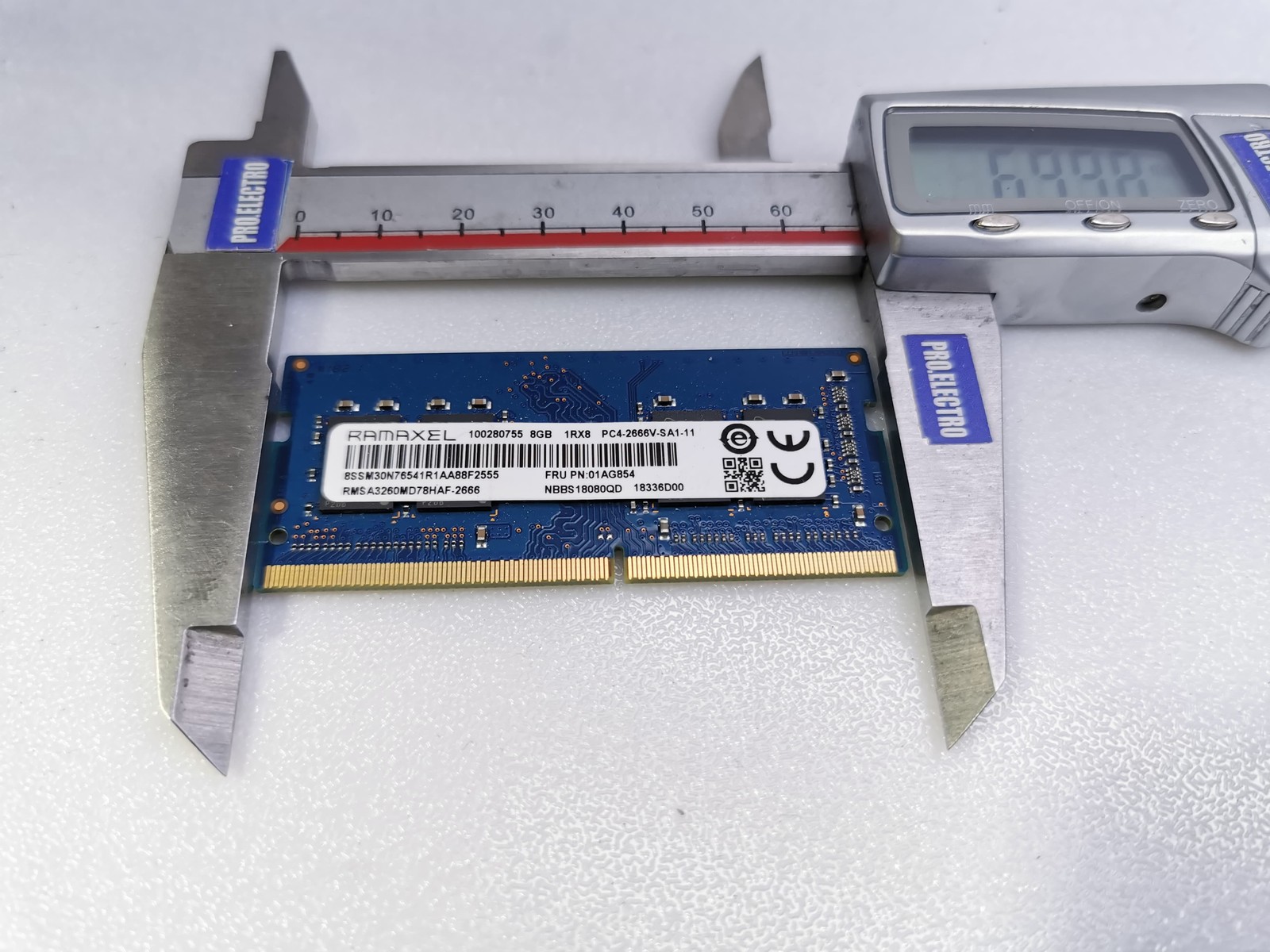 PRO ELECTRO RAM Memory Bar RAMAXEL RMSA3260MD78HAF-2666 8Gb 1Rx8 PC4-2666