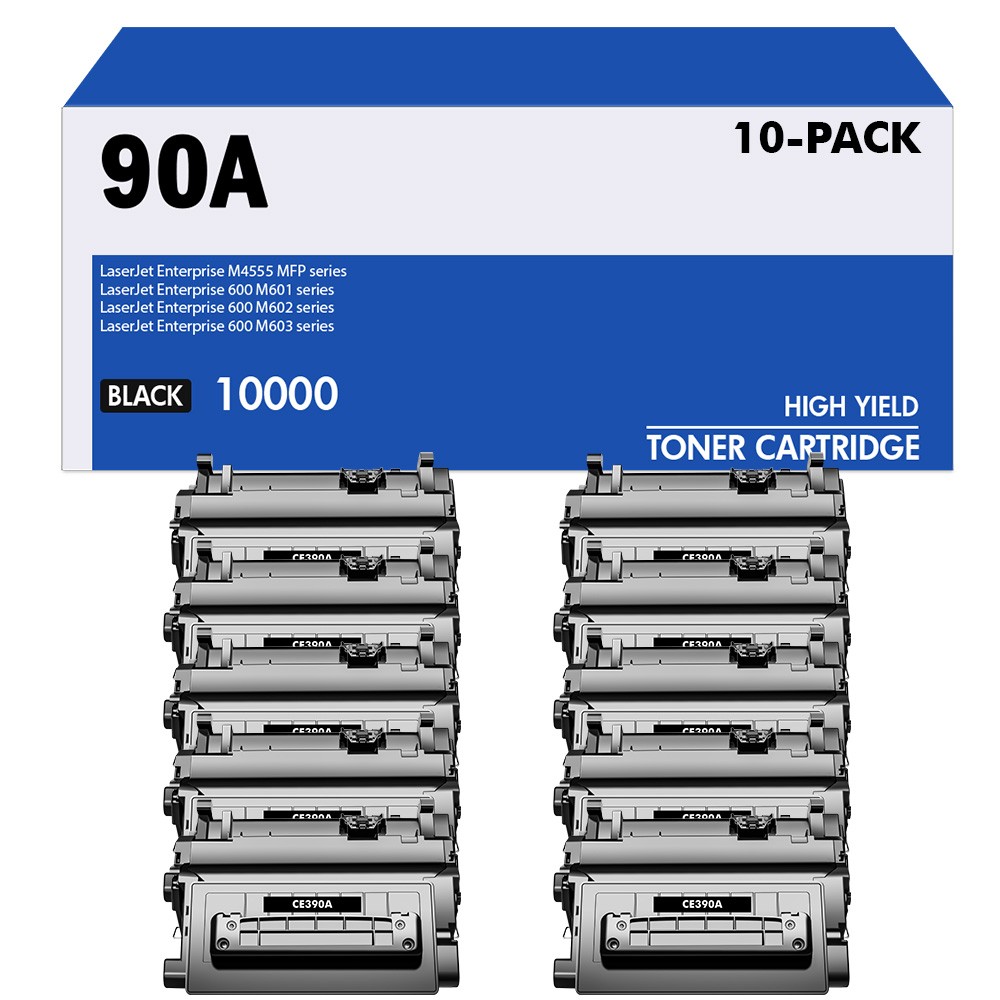 10PK CE390A Toner Cartridge for HP 90A Laserjet Enterprise 600 M601 M602 M603