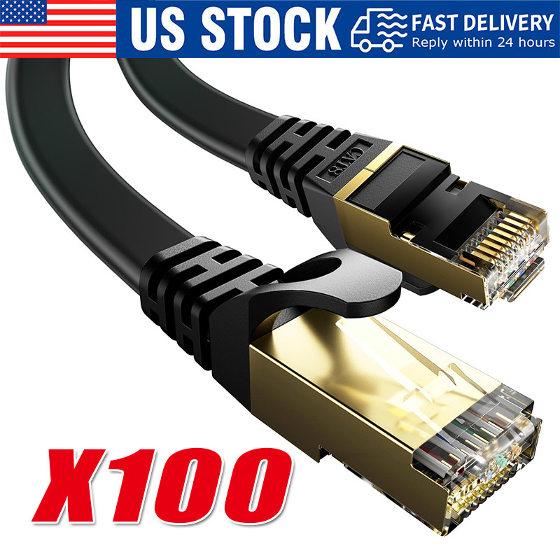Cat 8 Ethernet RJ45 Cable Super Speed 40Gbps Patch LAN Network Gold Plated Lot