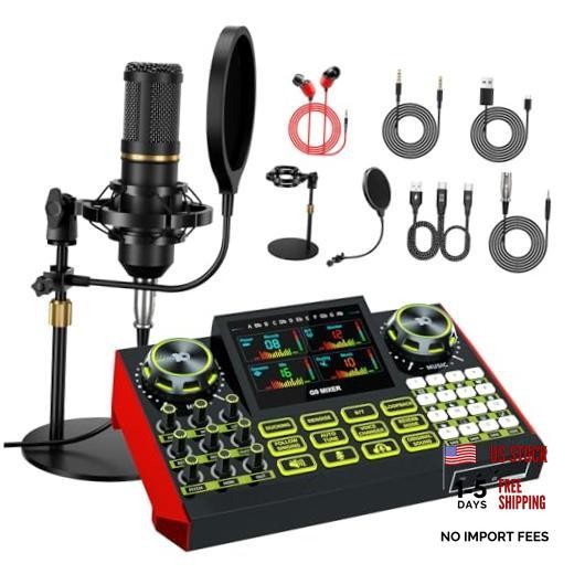G9 Podcast Microphone Bundle with Live Sound Card Audio Mixer, Podcast G9-BM800
