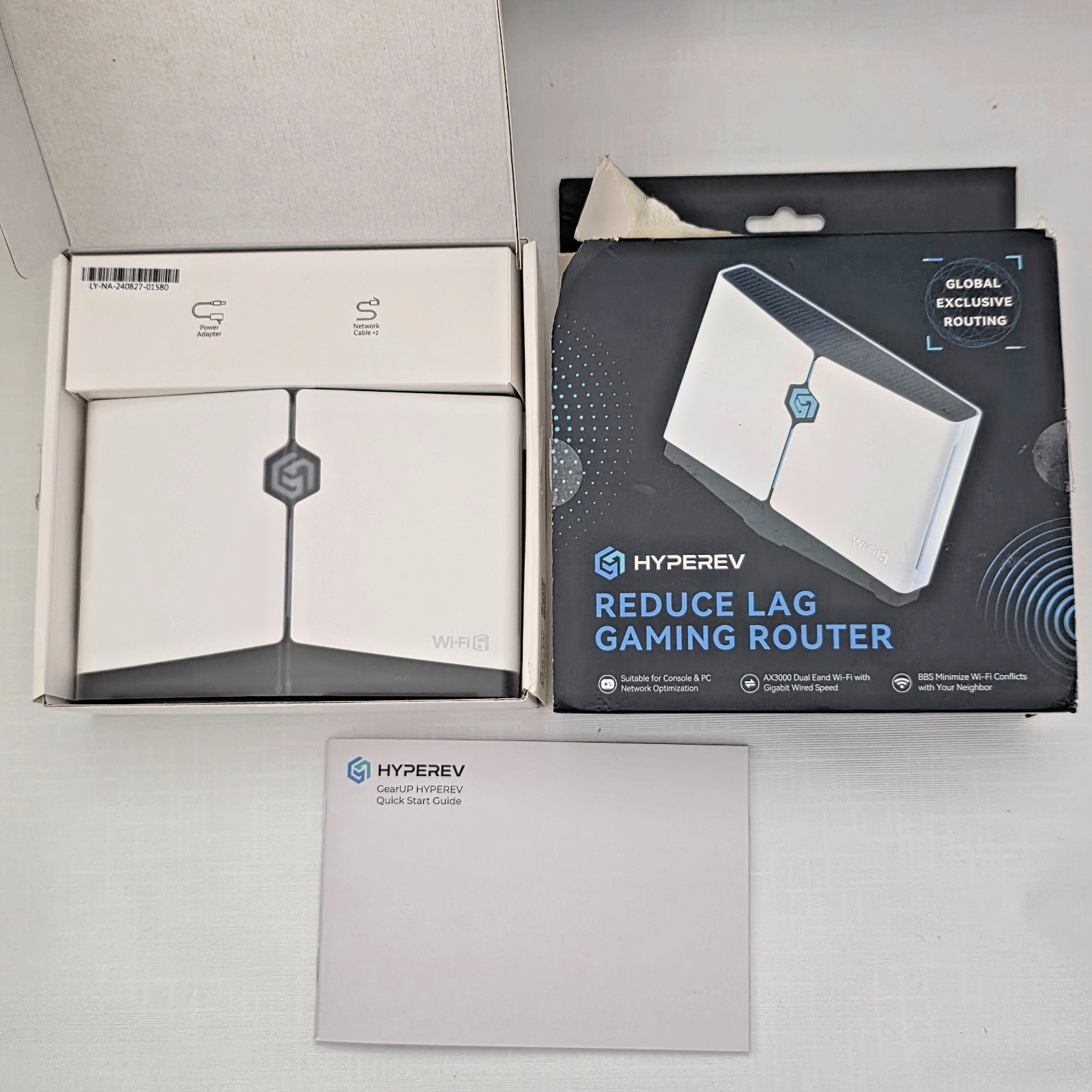 HYPEREV Gaming Router WiFi 6 for PC & Consoles PS5, PS4, Xbox | Internet Booster