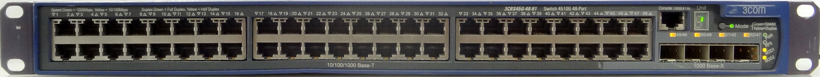 3COM 4510G 48-Port Managed Switch 3CRS45G-48-91 JF428A