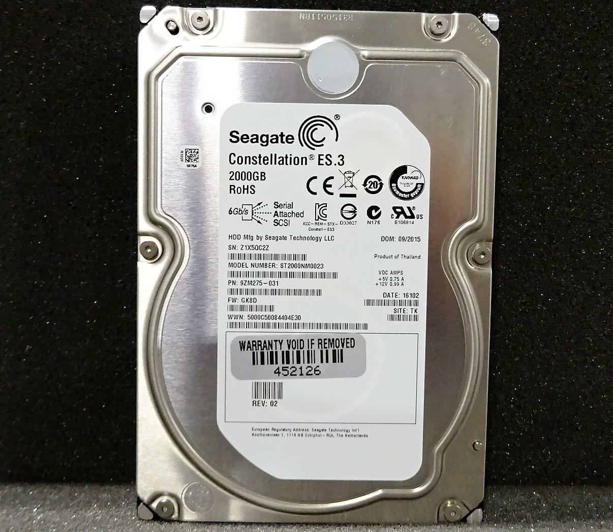 ST2000NM0023 FOR Seagate 9ZM275-031 2TB 7.2KRPM 6Gb/s 3.5"SAS HDD Hard Drive