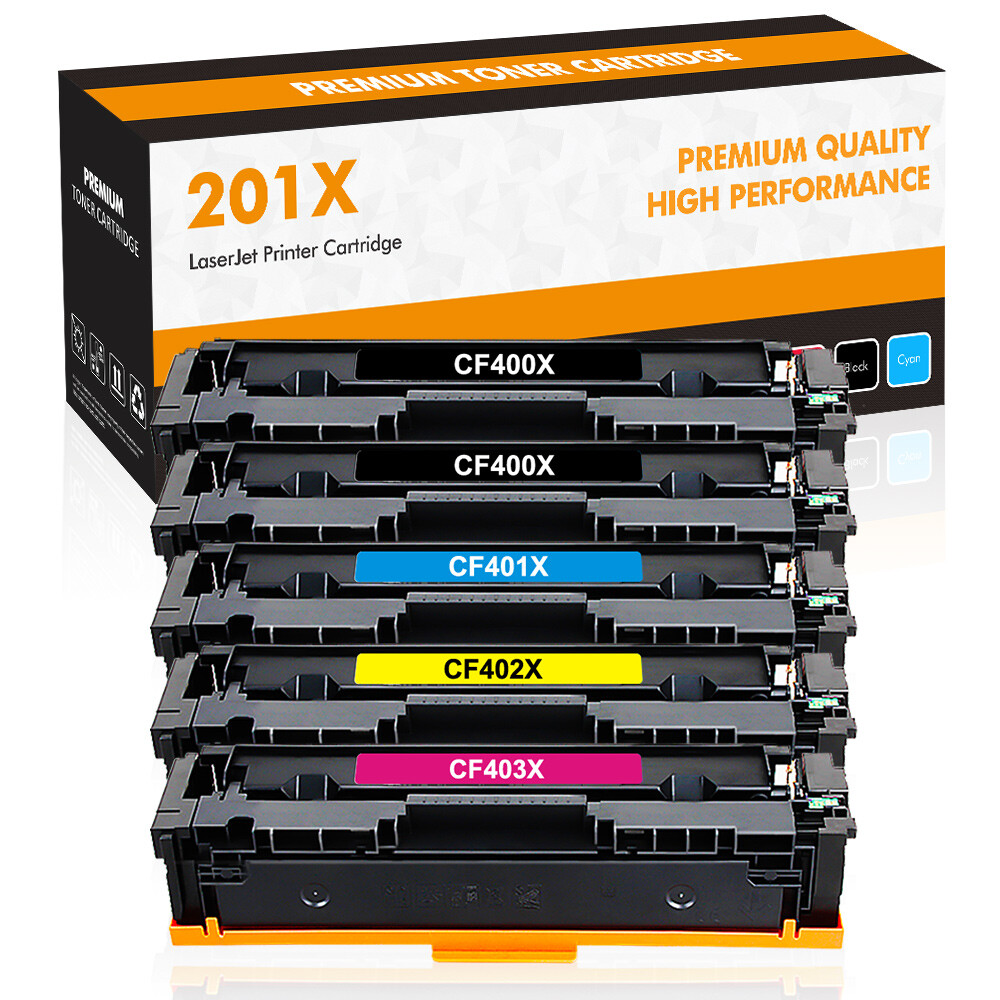 5x High Yield CF400X 201X Toner Compatible With HP Color LaserJet Pro MFP M277dw