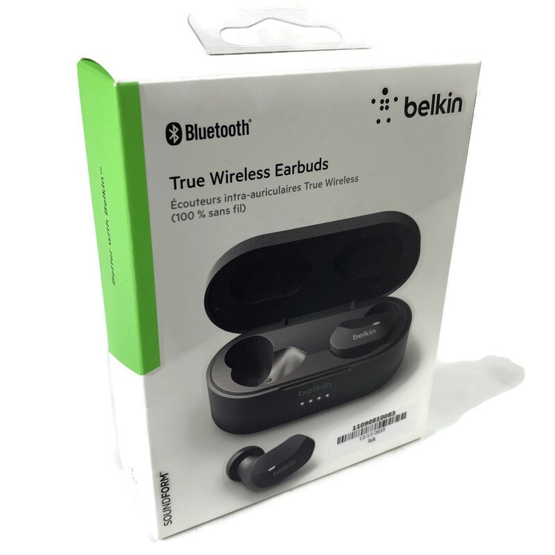 Belkin SoundForm True Wireless Earbuds Bluetooth Headphones w/ Case - New
