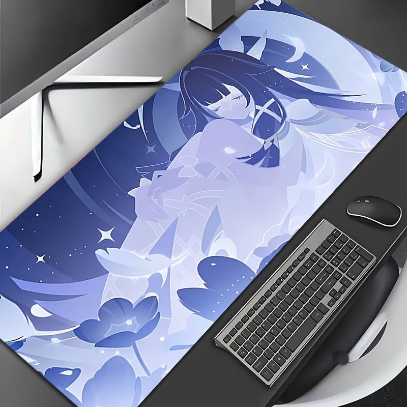 1pc Diatom Mud Extra Large Mouse Pad | Card Game Mat, Blue Purple Starry Sky F