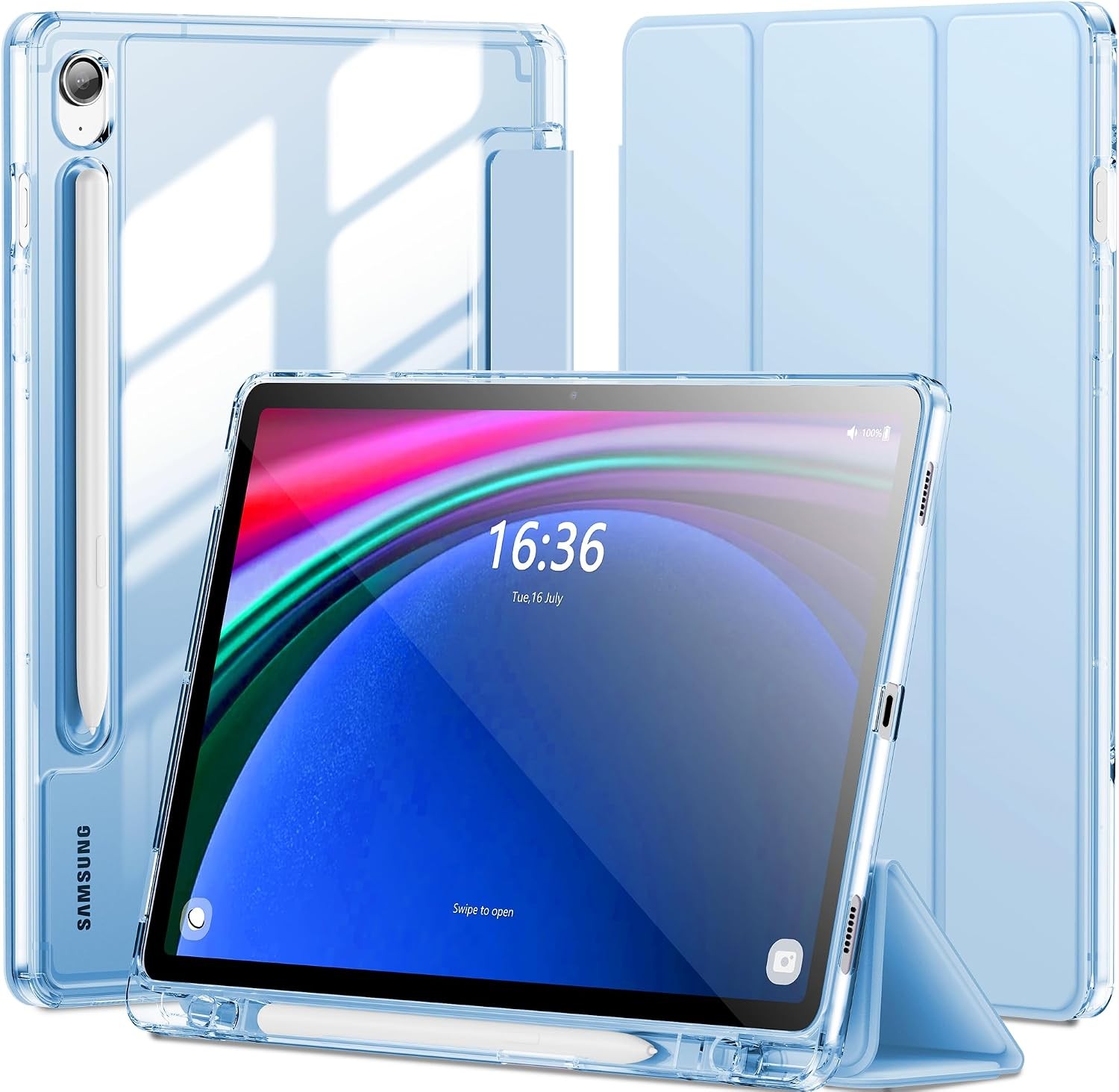 Case for Samsung Galaxy Tab S10 Lite 10.9 Inch w/ S Pen Holder, Slim Clear Cover