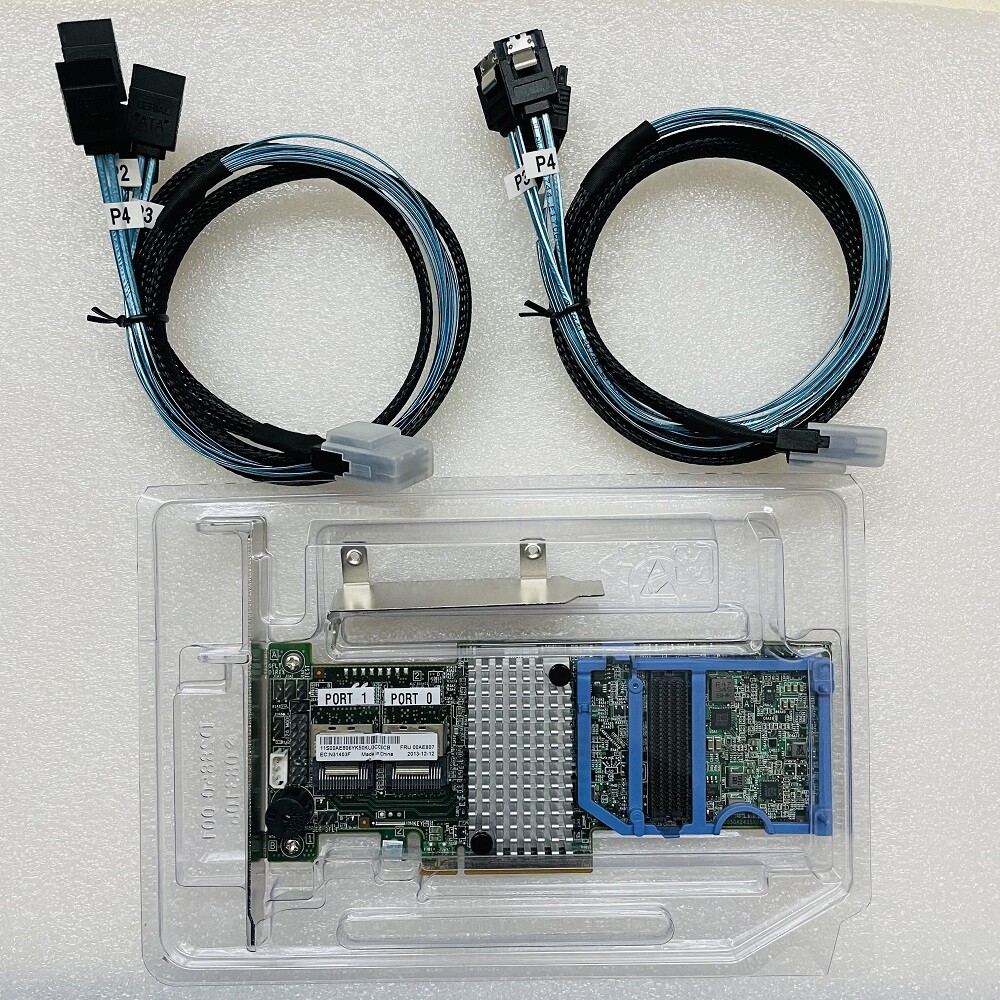 IBM M5110 8-Port 6Gbps PCIe Controller card 81Y4481 90Y4449 with 8087 SATA cable