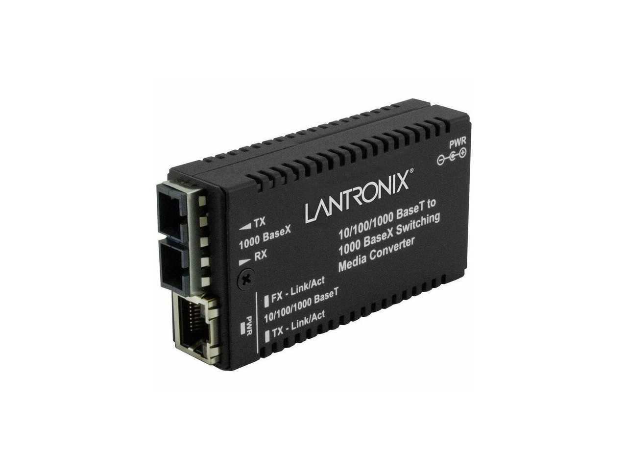 Lantronix M/GE-PSW-LX-01 Transceiver/Media Converter - 1x Network (RJ-45) - 1x S
