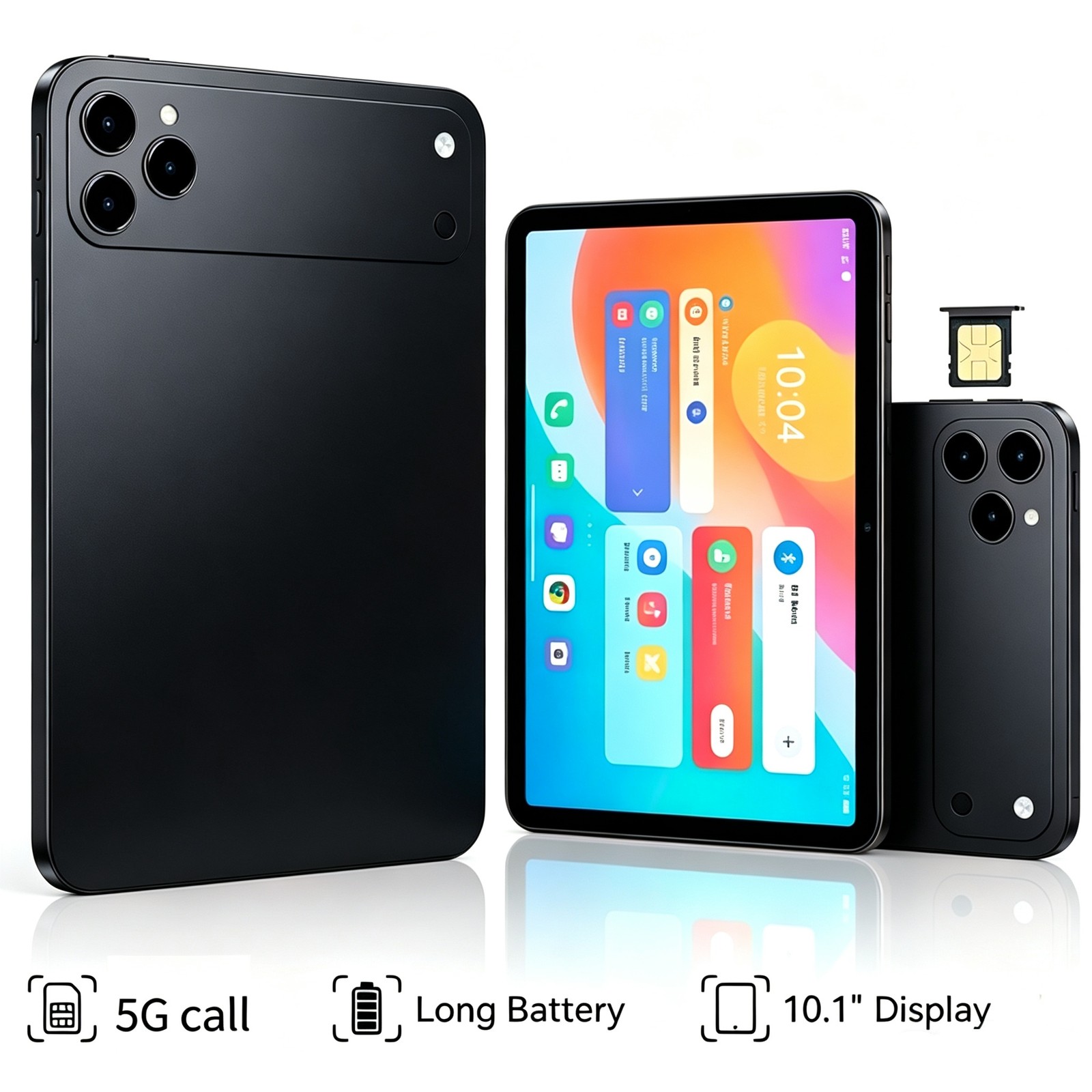 10.1 Inch Android  Tablet 12GB+256GB 1920*1200 Display 8800mAh For Work & Study
