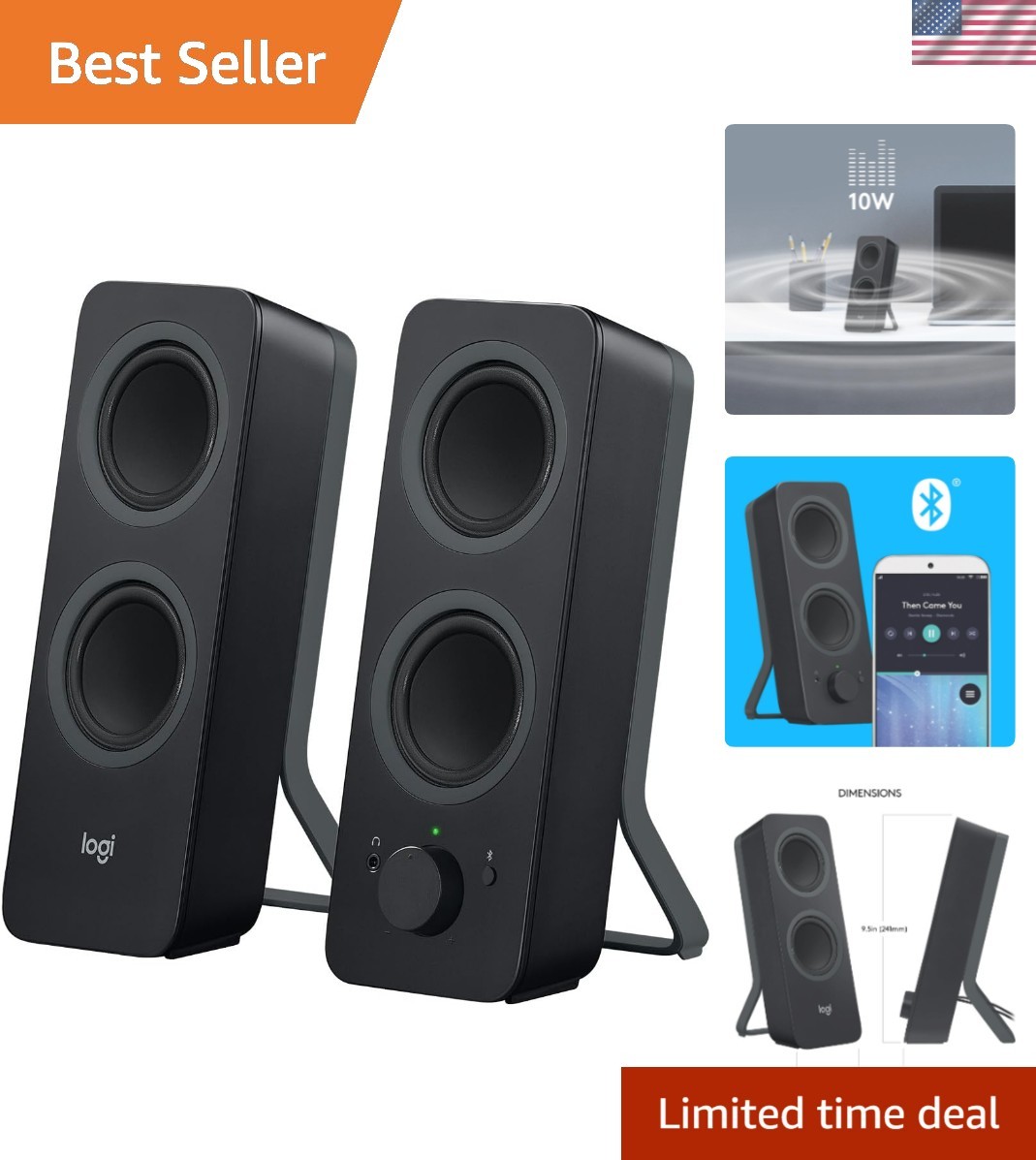 Z207 2.0 Stereo Computer Speakers with Bluetooth