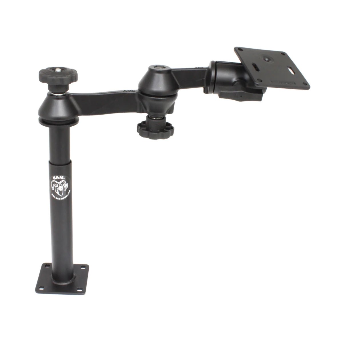 RAM Tele-Pole System with 8" & 9" Poles, Dual Swing Arms with 75x75mm VESA Plate