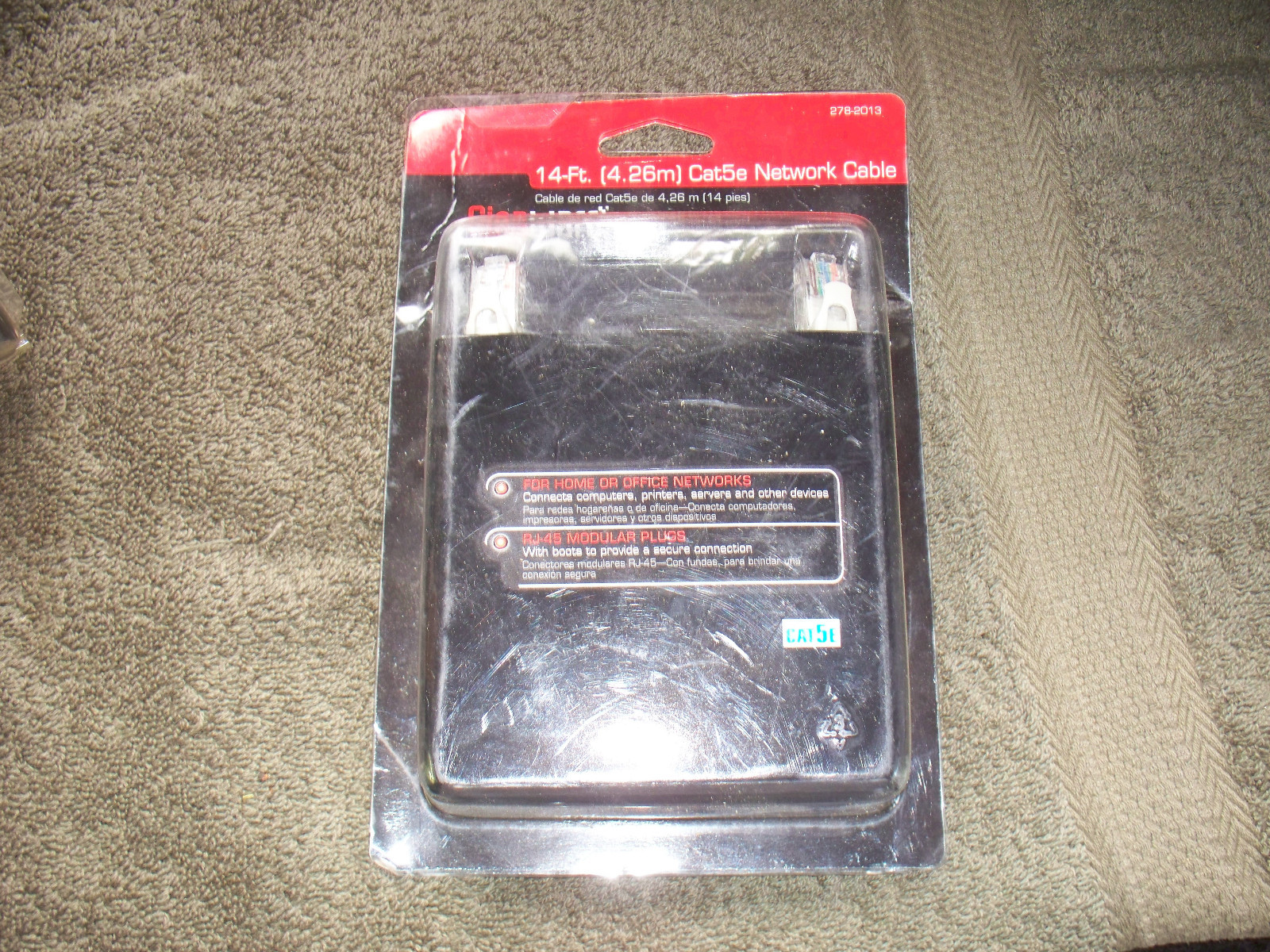  Gigaware 14-Ft Cat5e Network Cable Internet LAN Computer Printer 278-2013