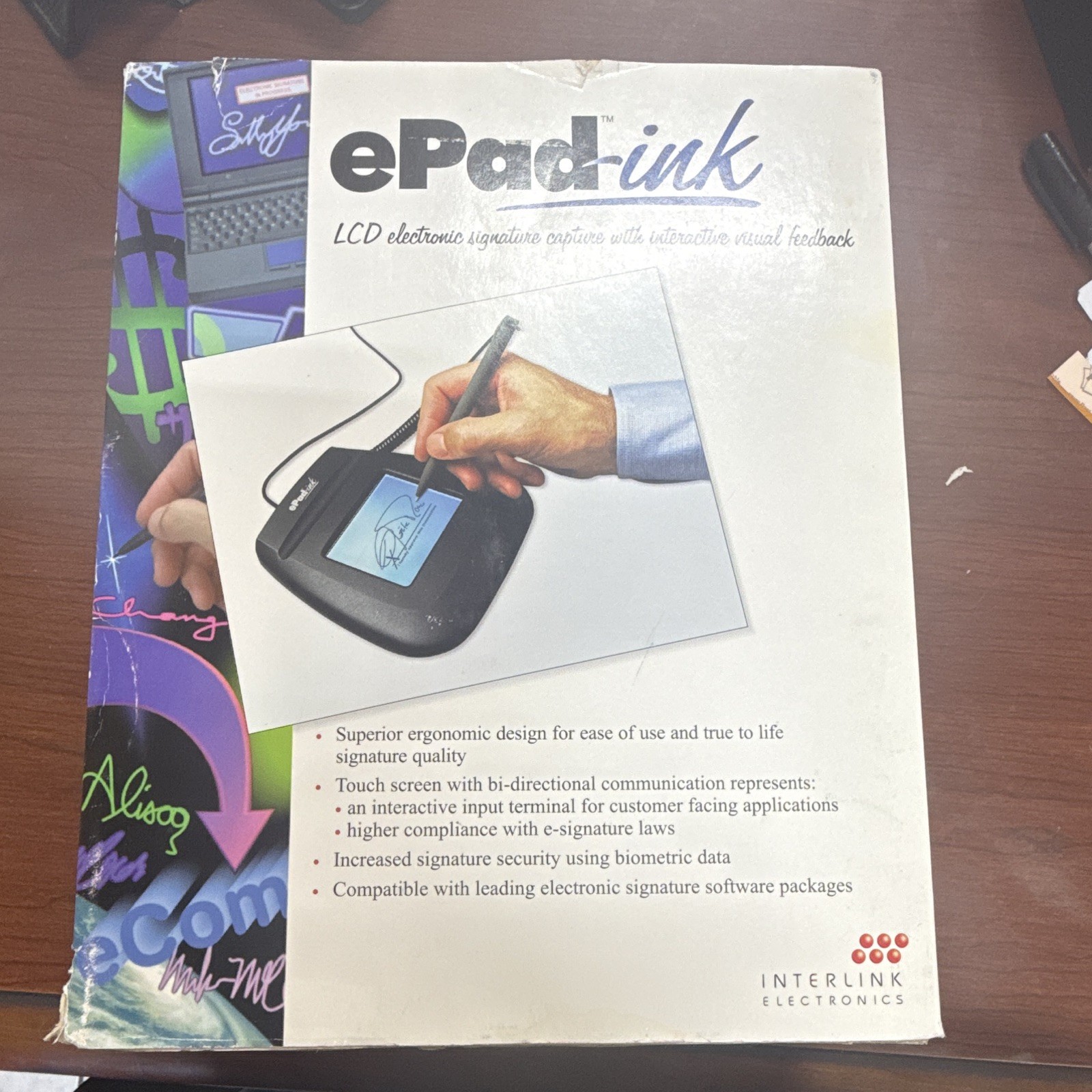 Interlink Electronics ePad-ink LCD Electronic Signature Capture Pad USB