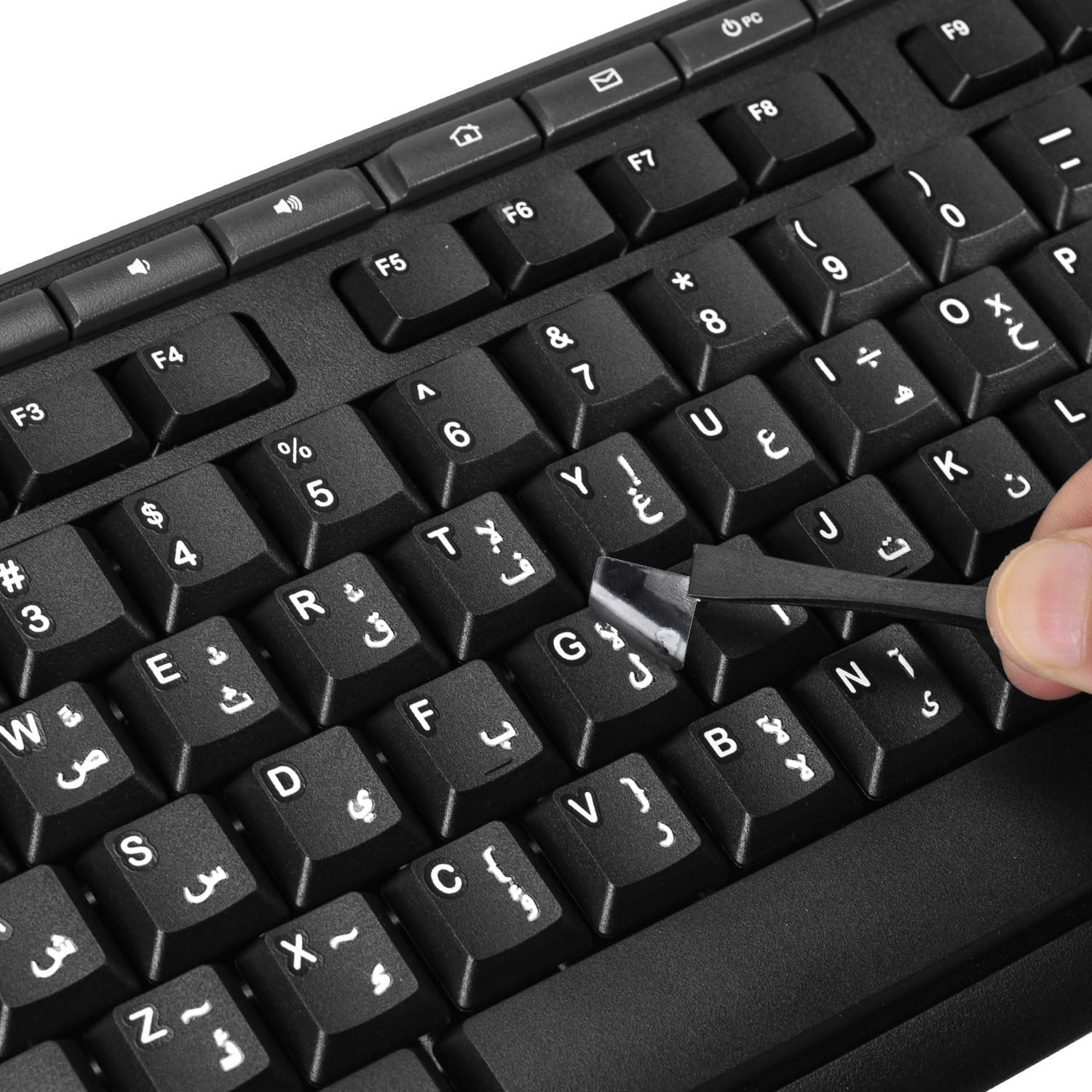 2PCS Arabic Keyboard Letter Stickers for Laptop Computer Desktop Keyboard
