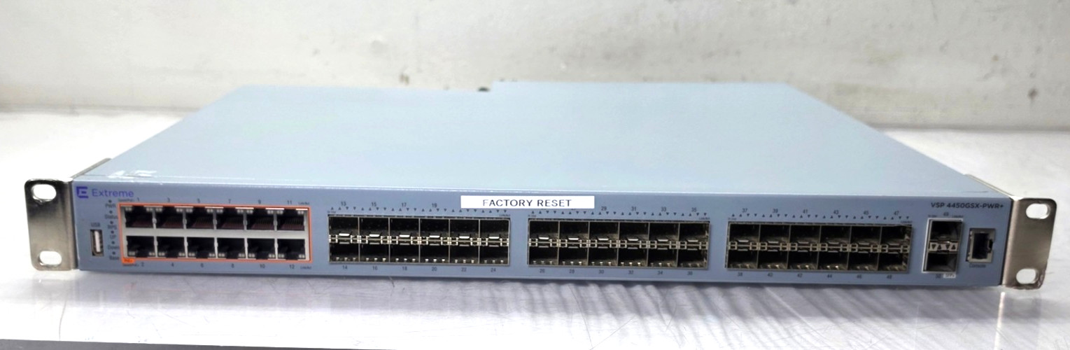 Extreme Network EC4400A05-E6 VSP4450GSX-PWR+ dual 1000W PSU rack mounts TESTED