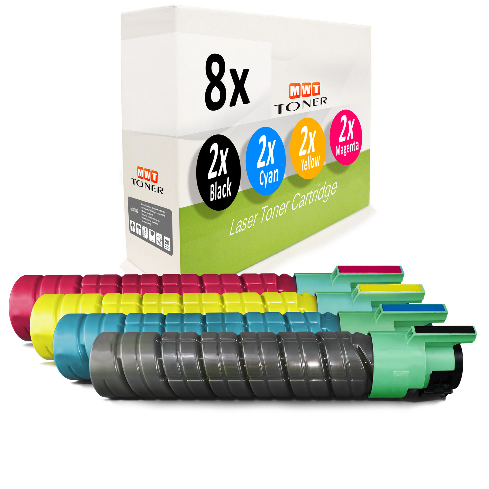 8x Cartridge XXL replaces Ricoh Type 145 TYPE145 TYPE245 DT145