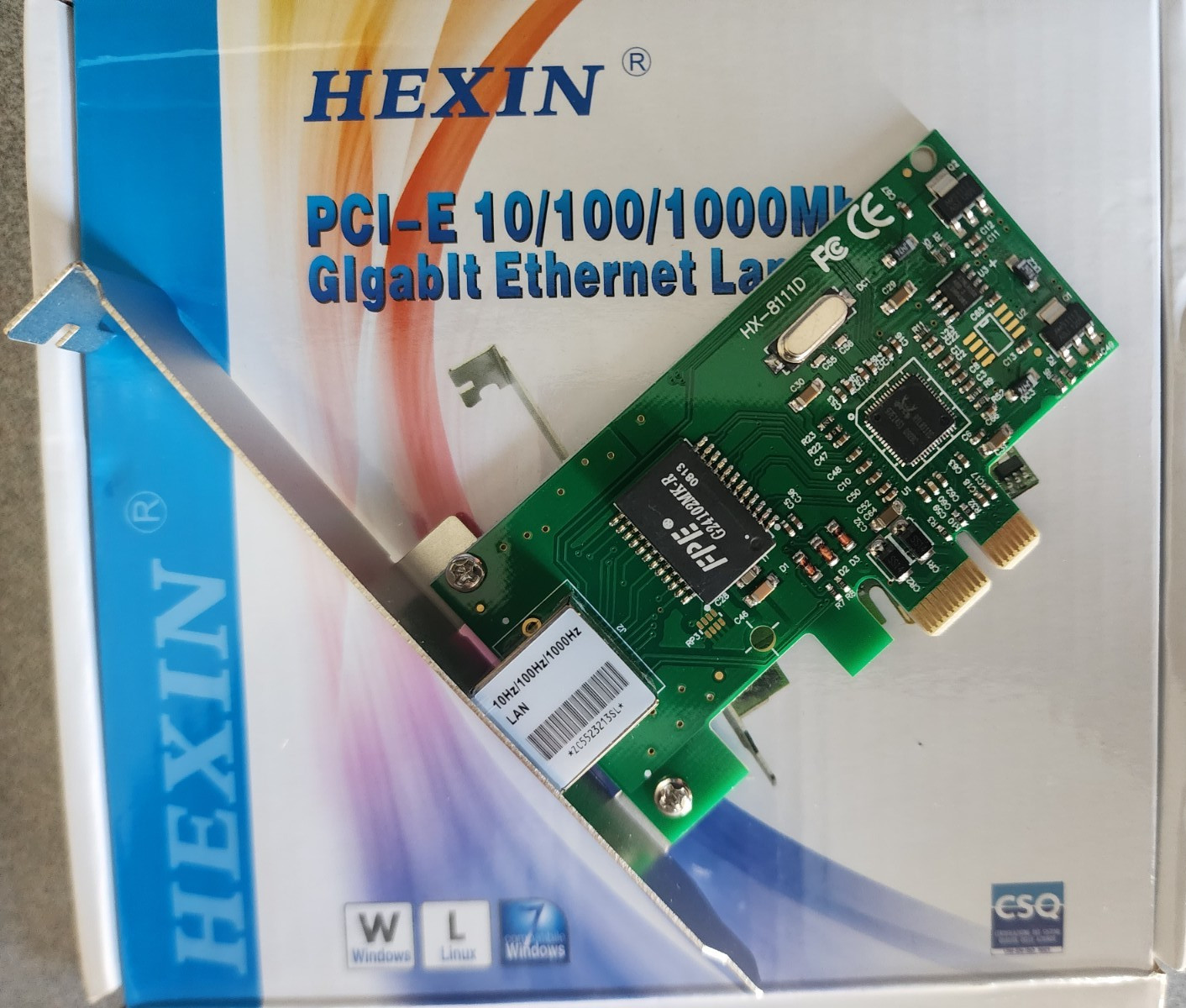 Hexin PCI-E Gigabit Ethernet Lan Card  NEW