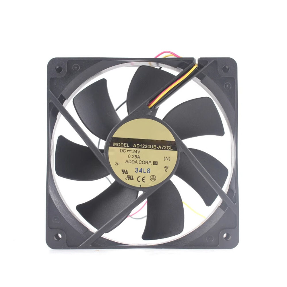 For ADDA AD1224UB-A72GL Case Cooling Fan DC 24V 0.25A 3-wire 120x120x25mm