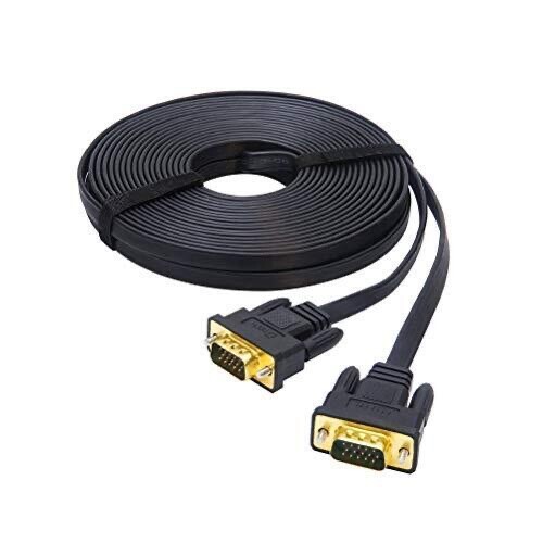 DTech 25ft Ultra Thin Flat Type Computer Monitor VGA/SVGA Cable