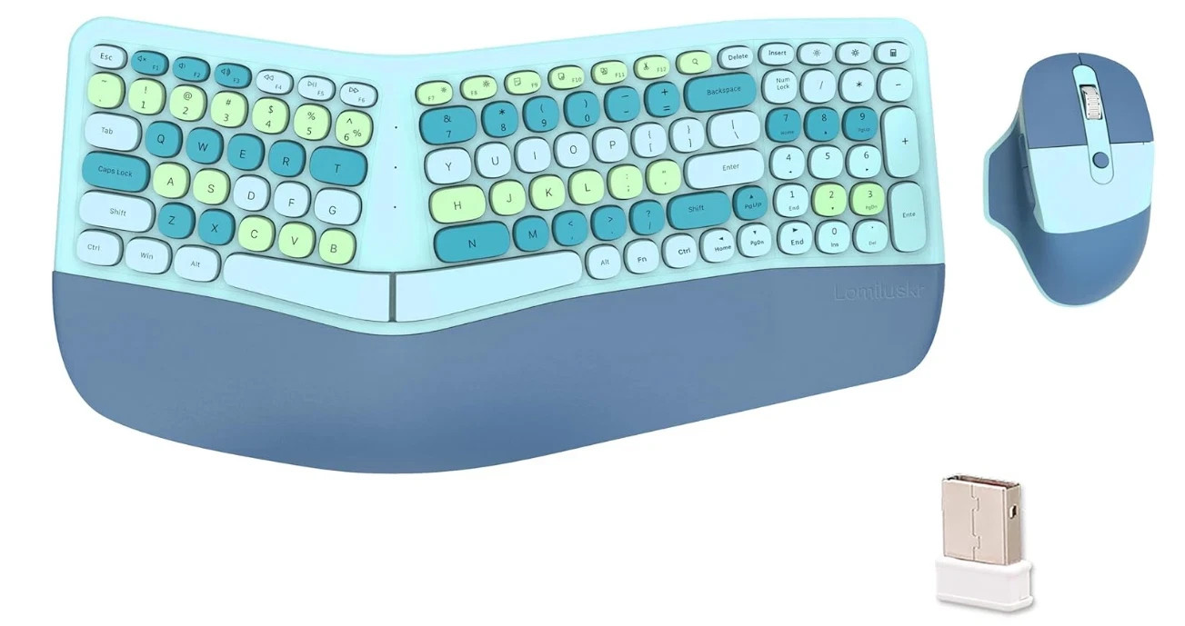 NOMI Ergonomic Wireless Keyboard and Mouse Combo Set New in Box