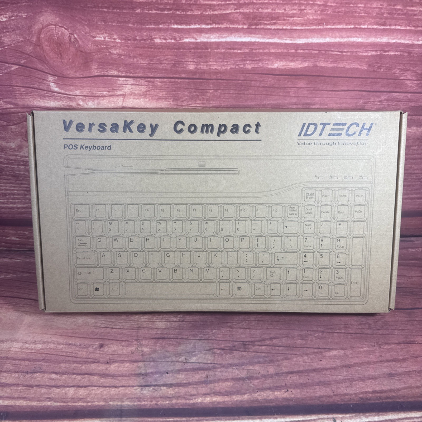 ID Tech VersaKey 230 USB POS Keyboard w/ MagStripe Reader IDKA-334333B NEW