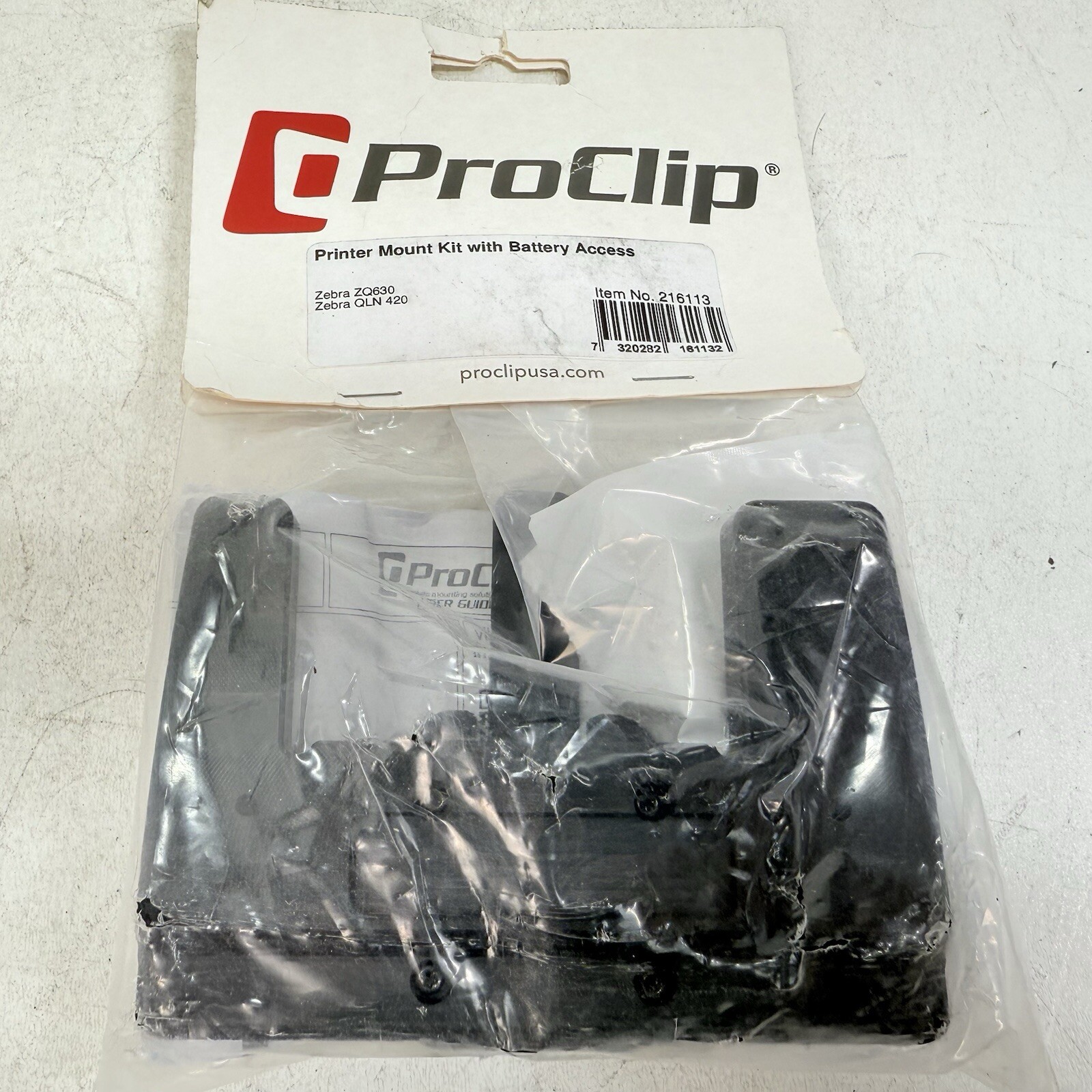 ProClip Printer Mount Kit w/Battery Access [Zebra QLn 420/ZQ630] # 216113