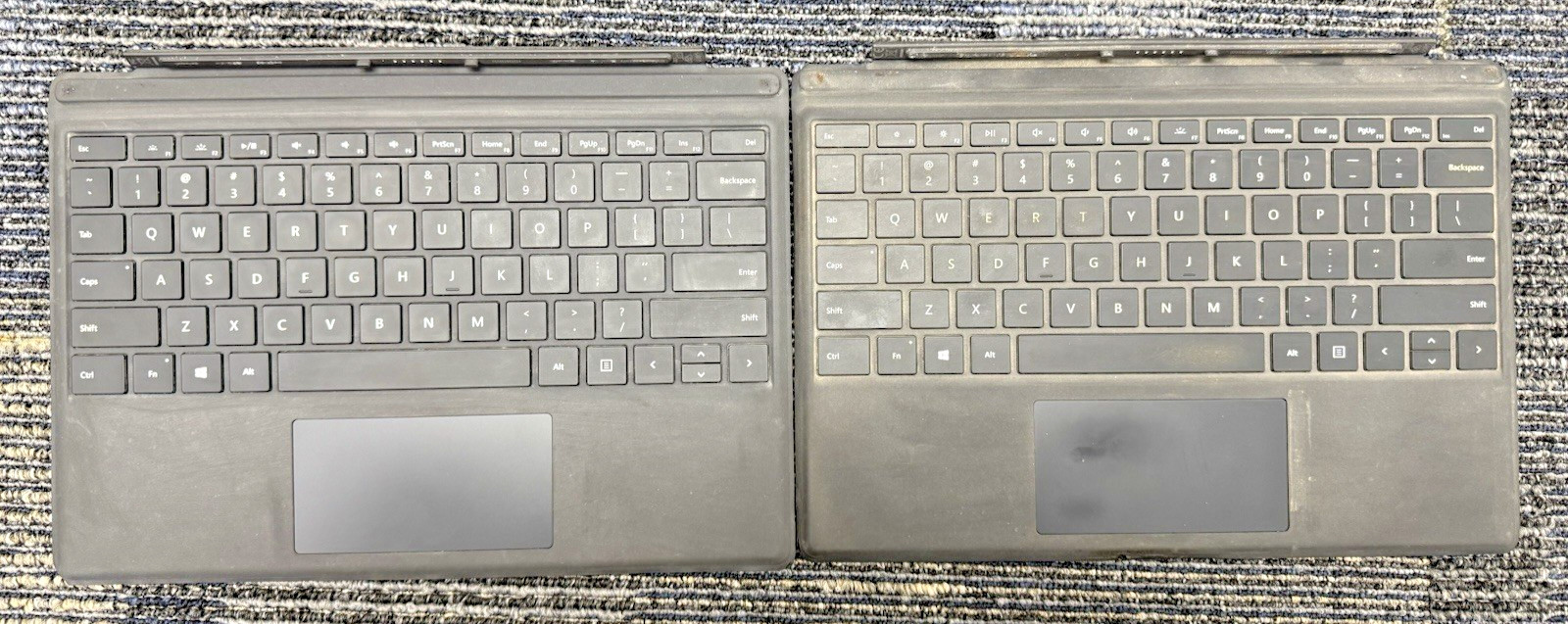 Lot of 2 Microsoft Surface Type Cover Keyboards Pro 3 4 5 6 7 FOR PARTS READ