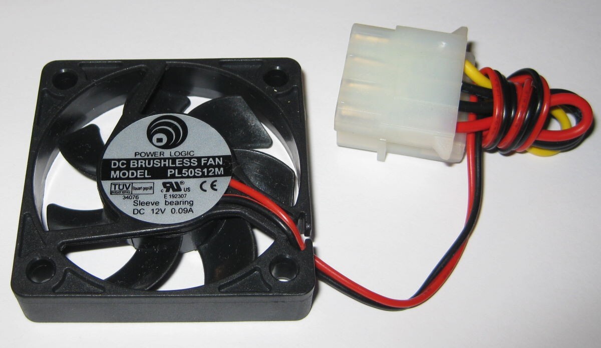 Power Logic 50 mm Fan - 12 V Fan - 5000 RPM - 12 CFM - 34 dB - Molex Connector