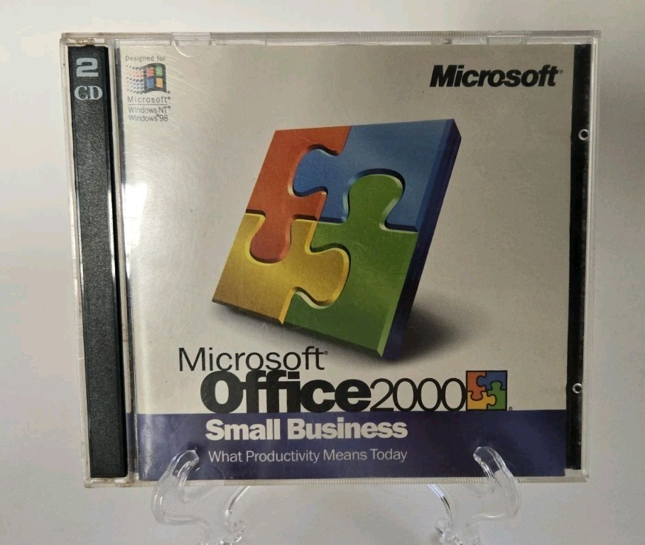 Microsoft Office 2000 Small Business Edition Retail  CD Key Included Vintage