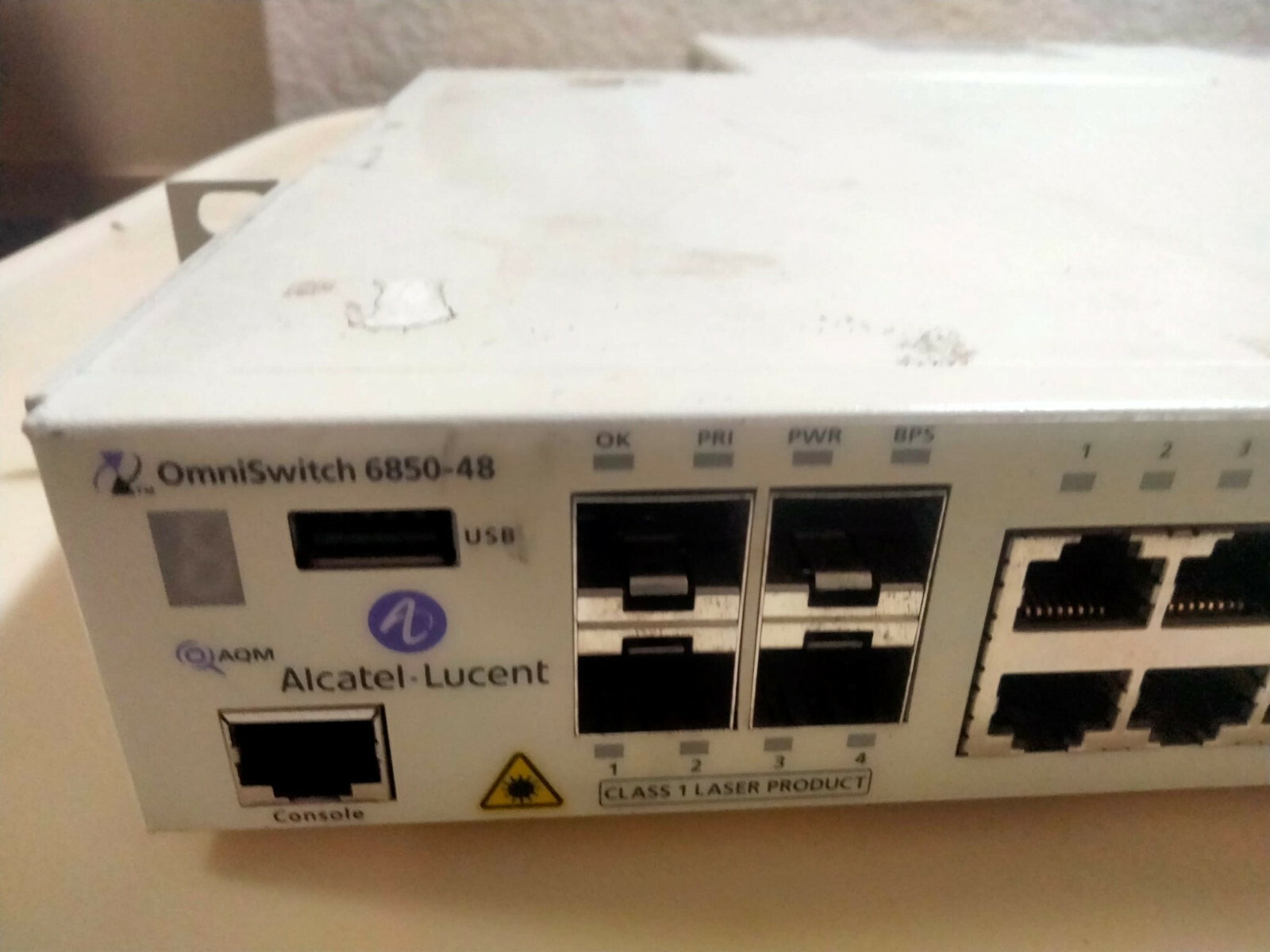 USED Alcatel-Lucent OmniSwitch 48 Port 6850-48 With 2 Power Supply PS-126W-AC