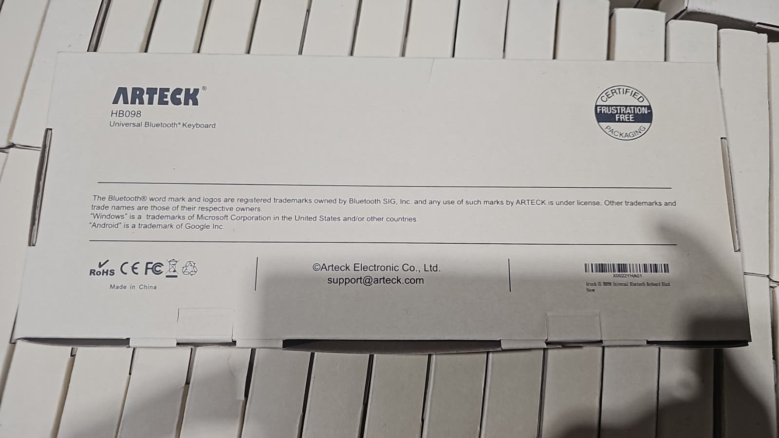 LOT OF  10 Arteck HB098 Universal Slim Portable Wireless Bluetooth Keyboard Wind