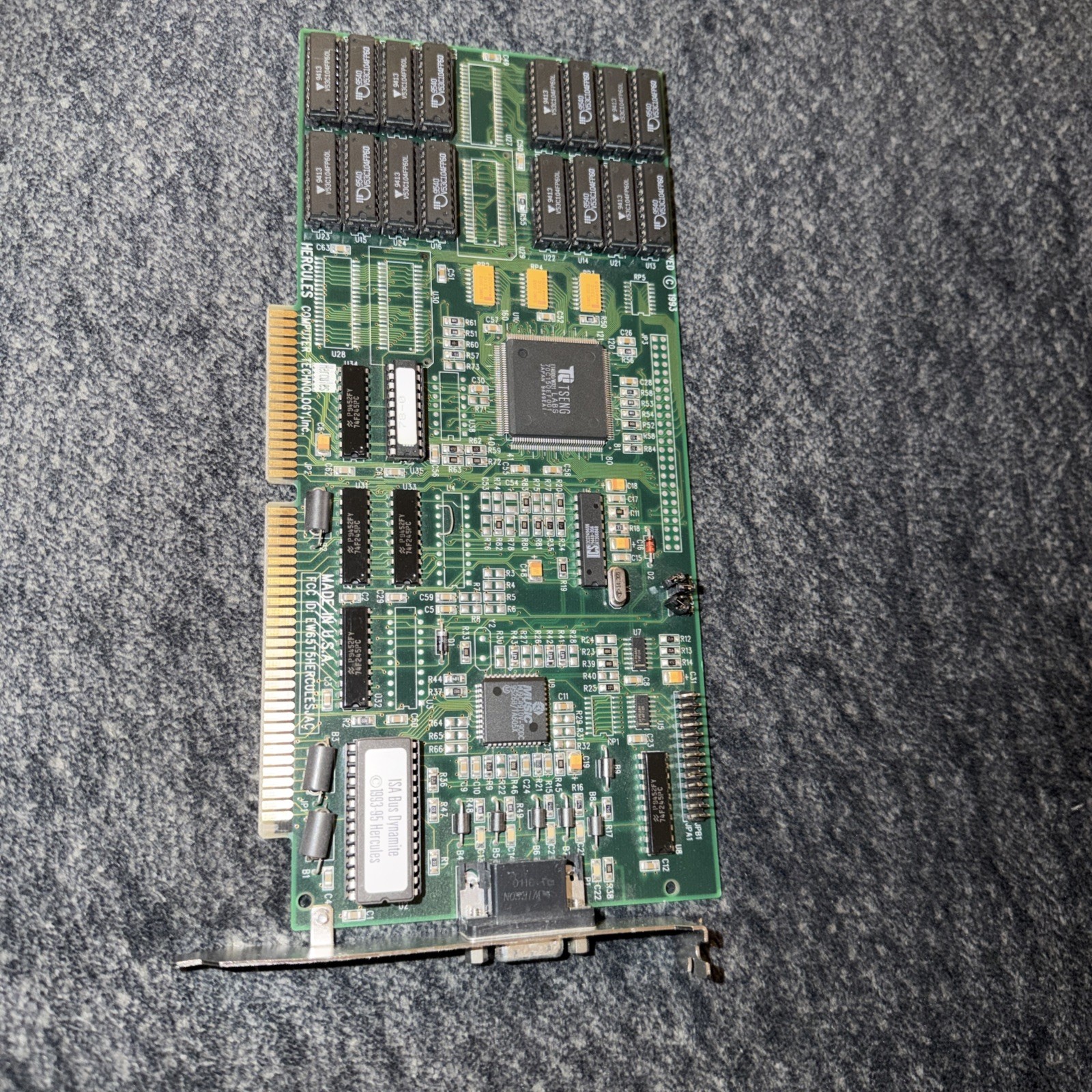 Hercules Dynamite Pro 2MB ISA VGA Graphics Card Tseng Labs ET4000/W32i Retro