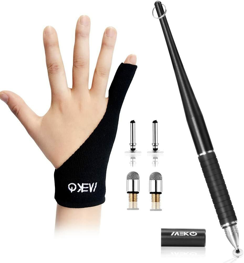 MEKO Stylus Pens Touch Screen, Disc Stylus with Palm Rejection Artist Glove