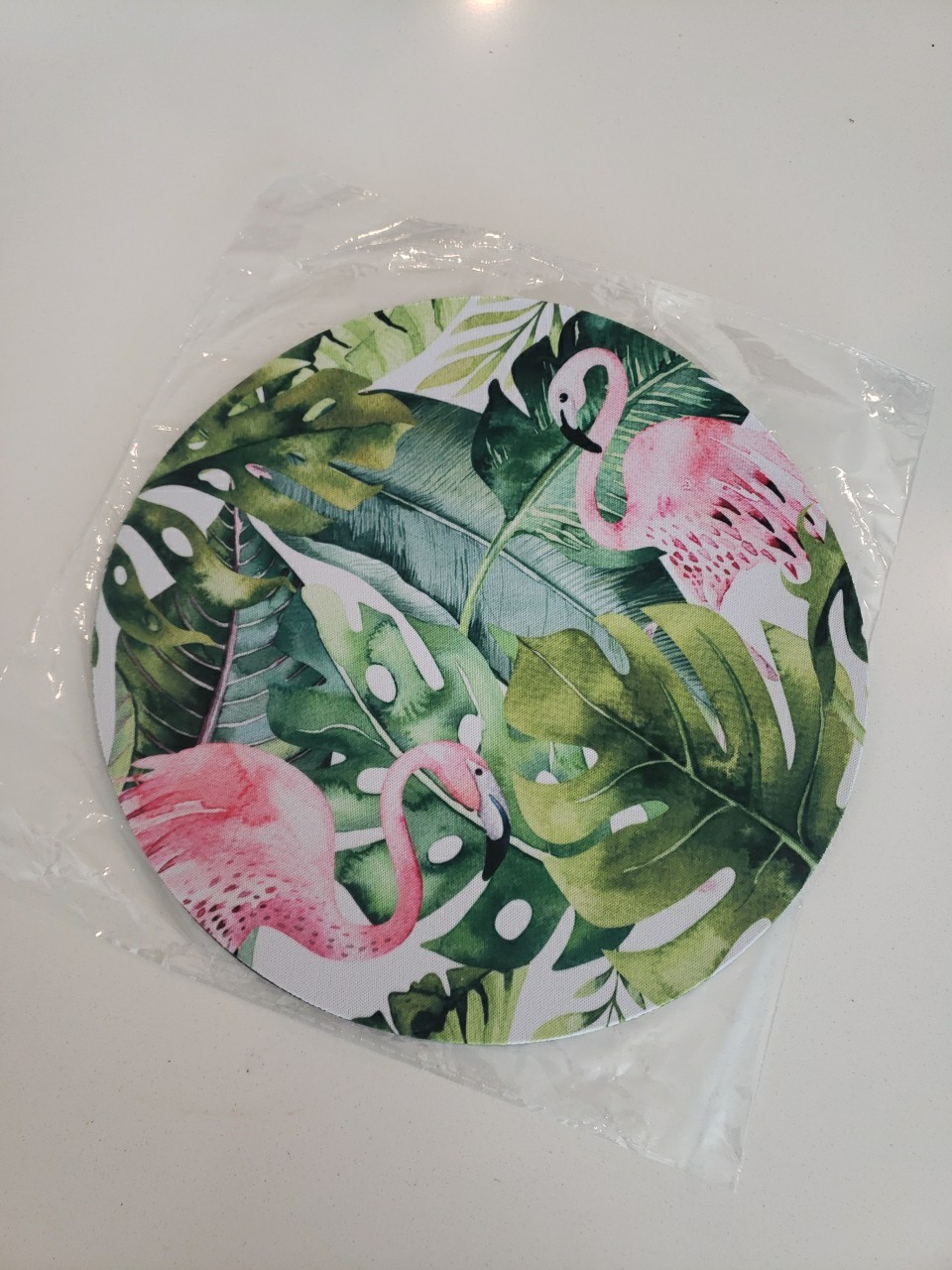 Tropical Flamingo Mousepad. Round NEW