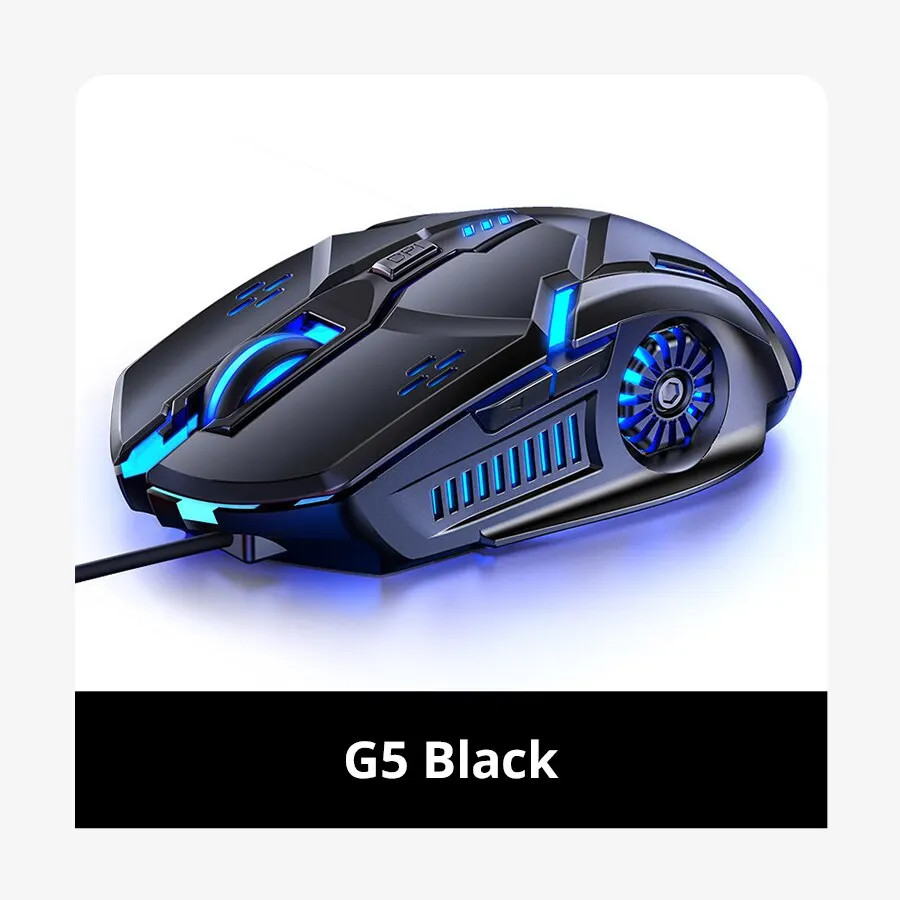 Silent Wired Gaming Mouse 6 Buttons LED Backlit Ergonomic Optical E-Sports 💻🖱