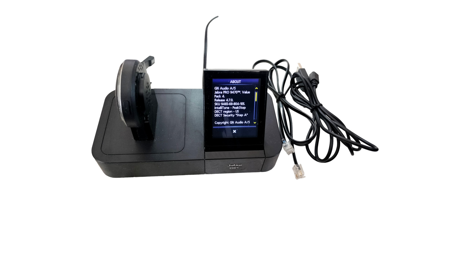 Jabra PRO 9470 Wireless Headset System w/ Touchscreen Base Base & Headpiece Only