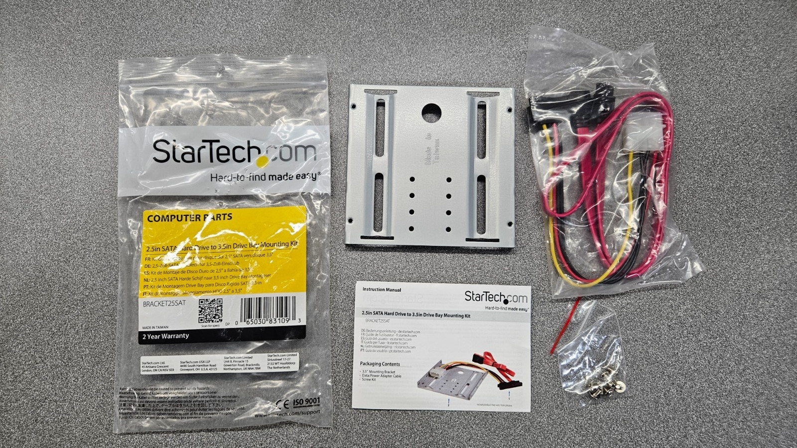 StarTech BRACKET25SAT 2.5" to 3.5" HDD Bracket Adapter for SATA SSD - 
