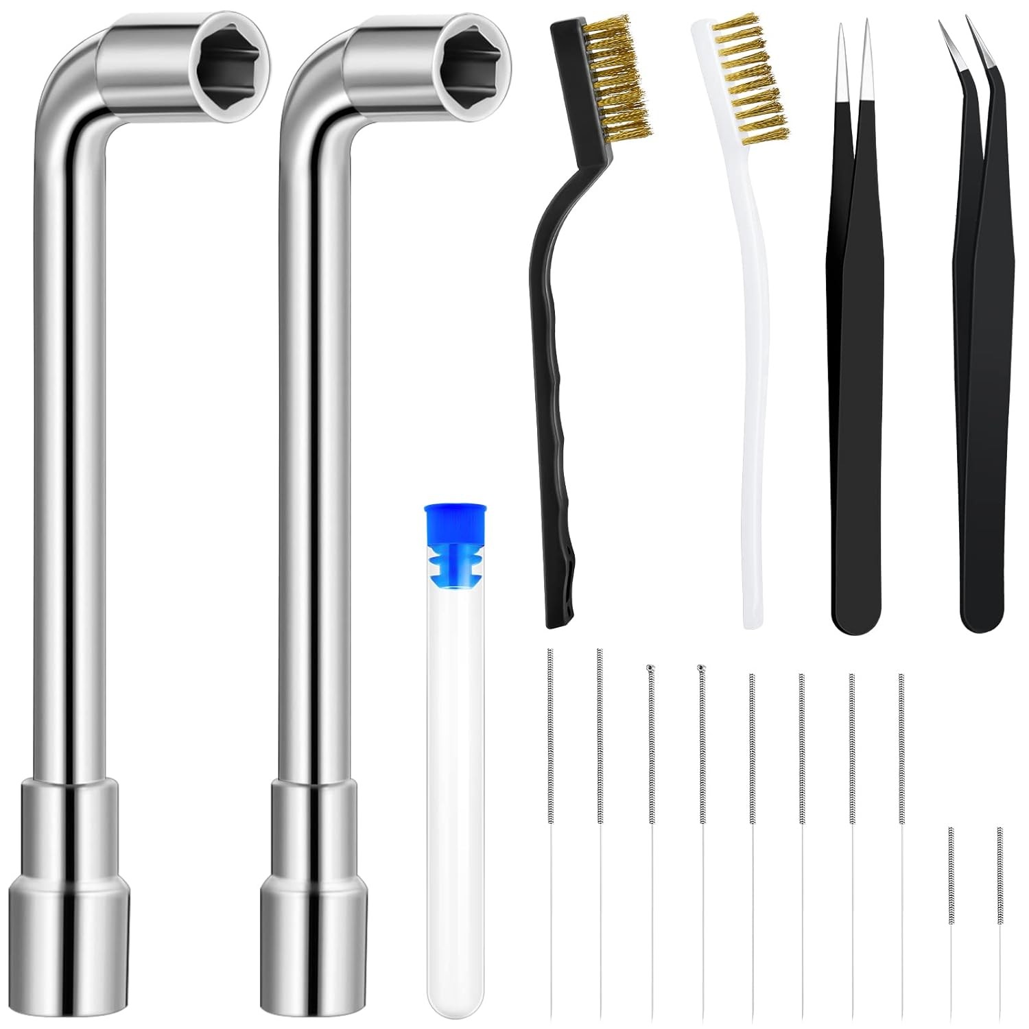 Zhehao 16 Pieces 3D Printer Nozzle Wrench Cleaning Kit,10 Cleaning... 