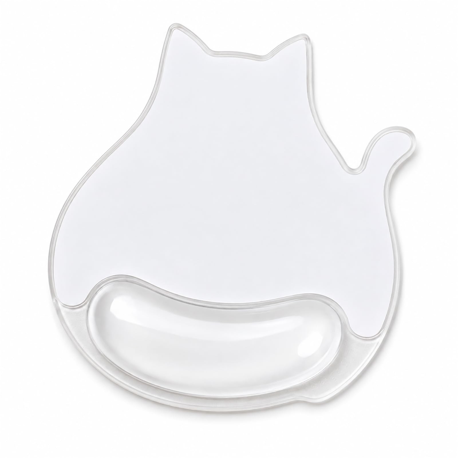 Cute White Cat Mouse Pad With Gel Wrist Support Ergonomic PC Desk Accessory