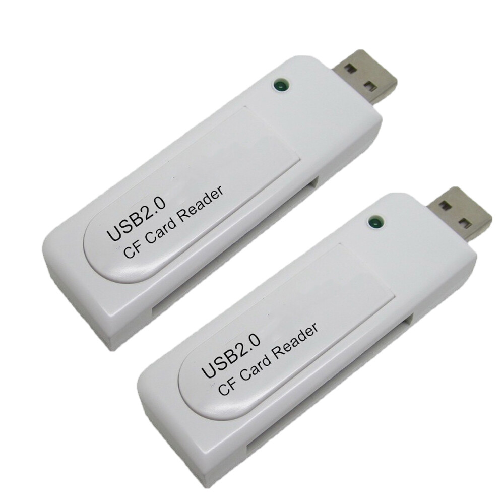 New White USB 2.0 Compact Flash CF Memory Card Reader 2/4/8 Pcs