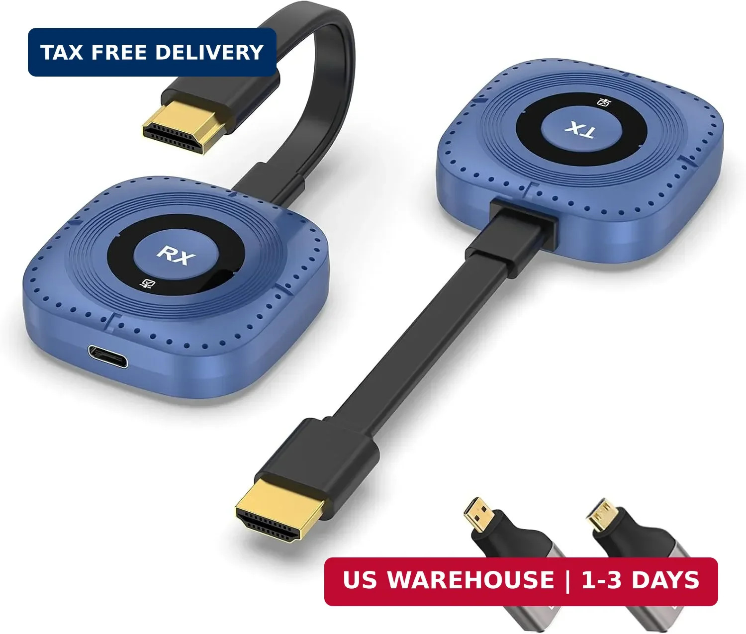 Wireless HDMI Transmitter and Receiver 4K Decoding 1080P Out, 328FT/100M Wireles