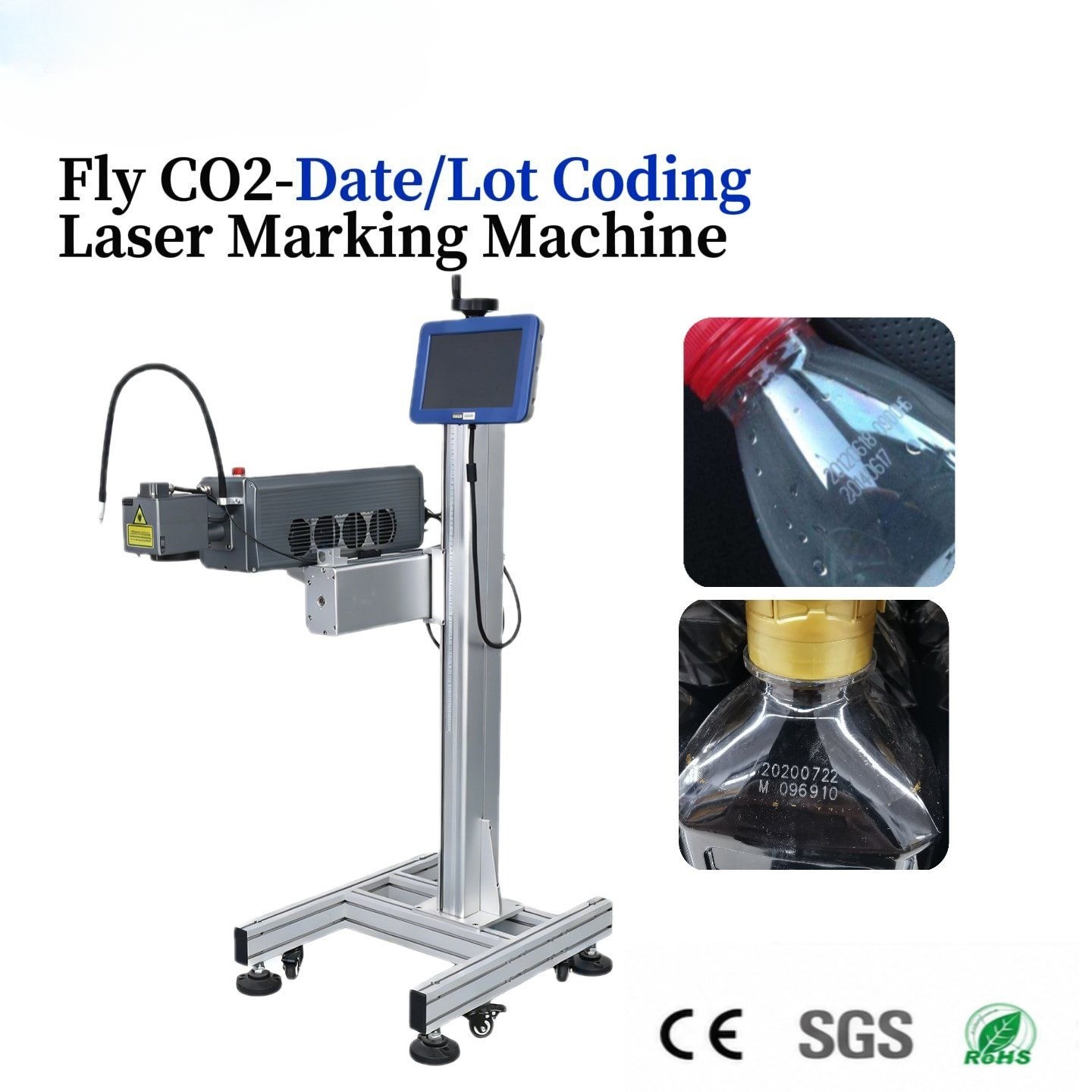 40W Flying CO2 Laser Engraving Machine Ceramic Tile Pattern Carving