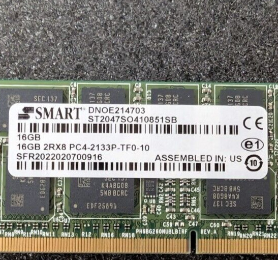 New, Smart Modular, ST2047SO410851SB, 16GB DDR4 2400 MHz