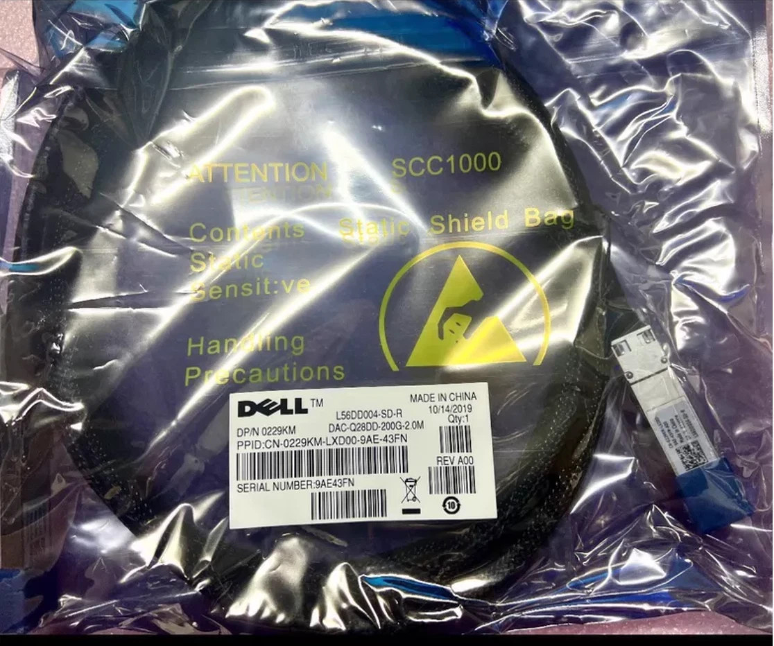 DELL  L56DD004-SD-R 0229KM 229KM DAC-200G High-speed Cable 2m DAC-Q28DD-200G-2.0