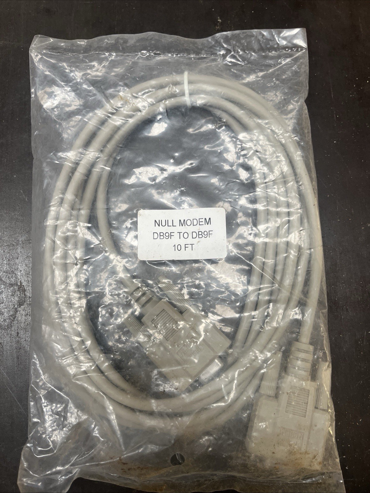 Null Modem DB9F To DB9F 10’ Cable New